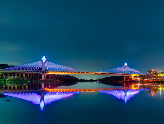 轰动印度，当地首座桥梁LED灯光秀—Durgam Cheravu Bridge